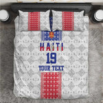 Custom Afro-Haitians Football Bedding Set National Flag Design - African Pride