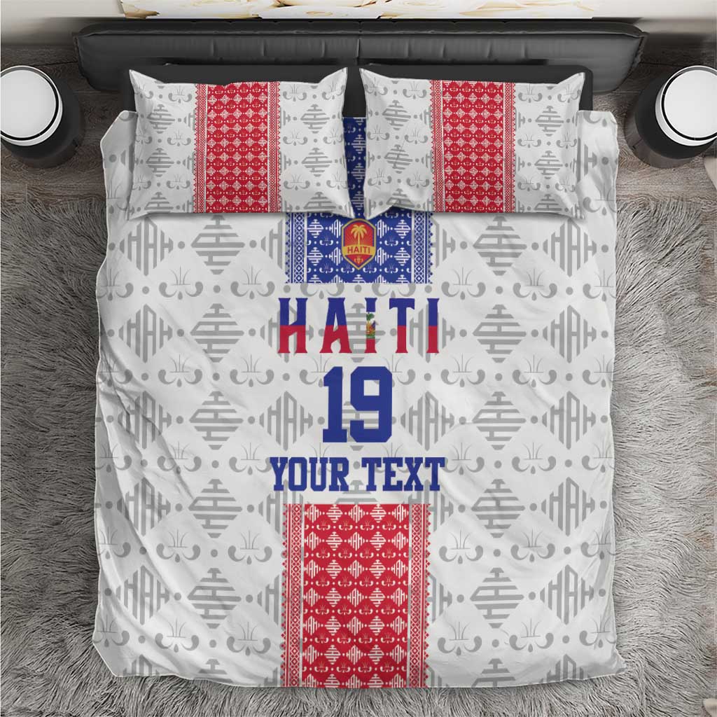 Custom Afro-Haitians Football Bedding Set National Flag Design - African Pride