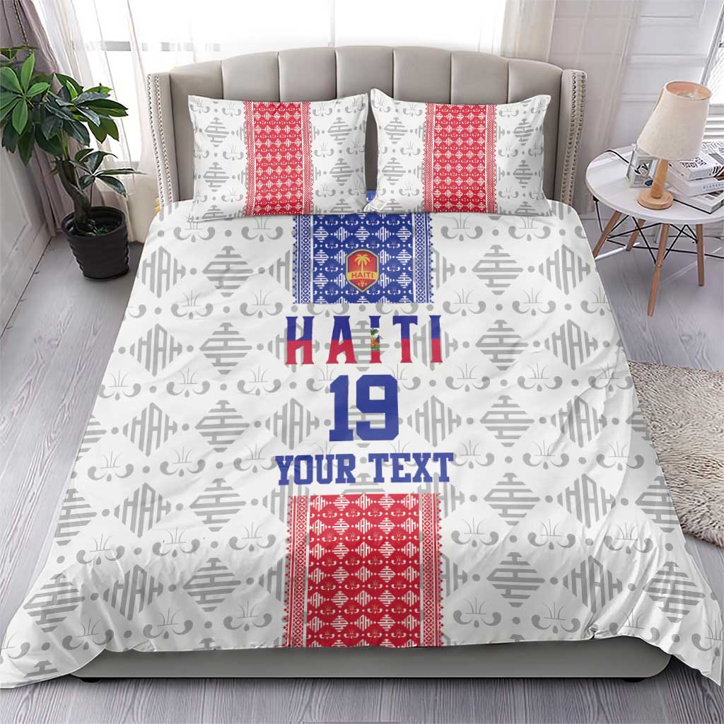 Custom Afro-Haitians Football Bedding Set National Flag Design - African Pride
