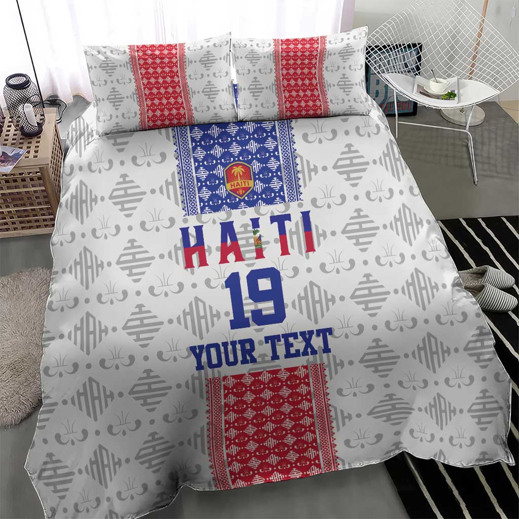 Custom Afro-Haitians Football Bedding Set National Flag Design - African Pride