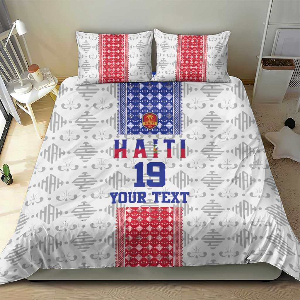 Custom Afro-Haitians Football Bedding Set National Flag Design - African Pride