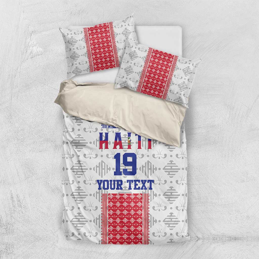 Custom Afro-Haitians Football Bedding Set National Flag Design - African Pride