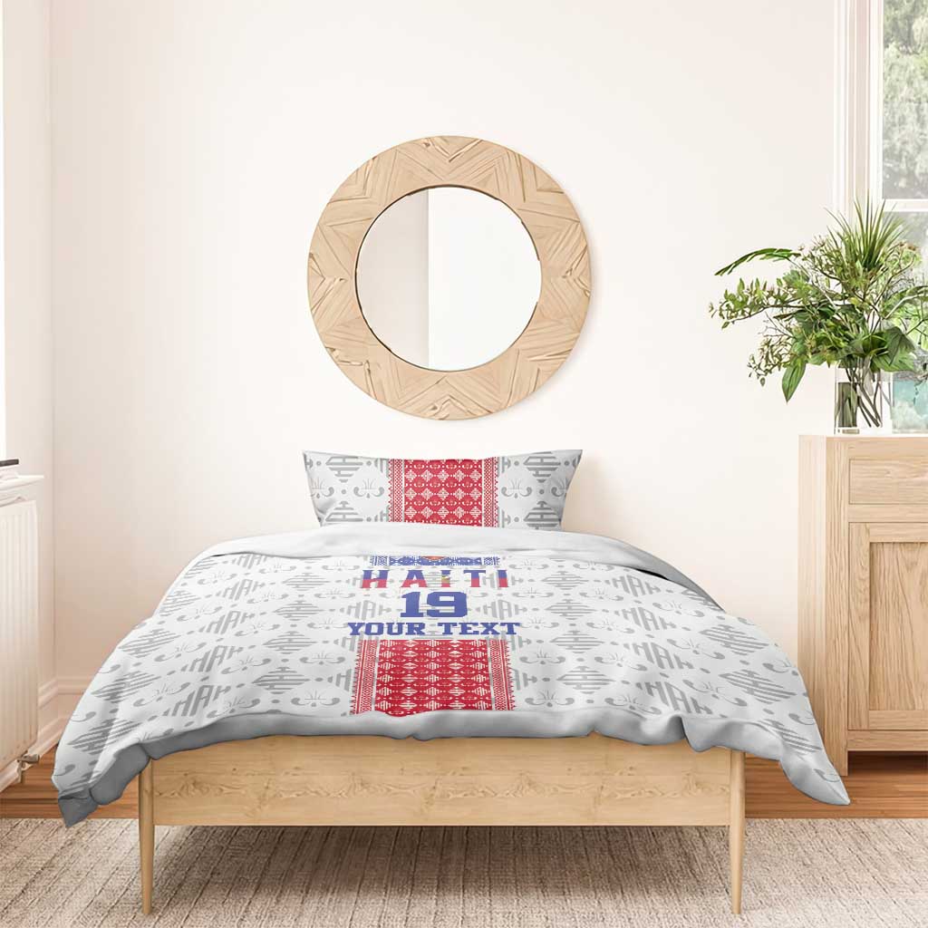 Custom Afro-Haitians Football Bedding Set National Flag Design - African Pride