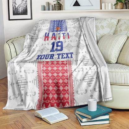 Custom Afro-Haitians Football Blanket National Flag Design - African Pride