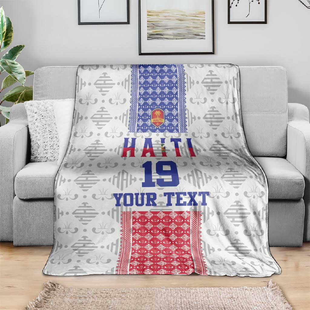 Custom Afro-Haitians Football Blanket National Flag Design - African Pride