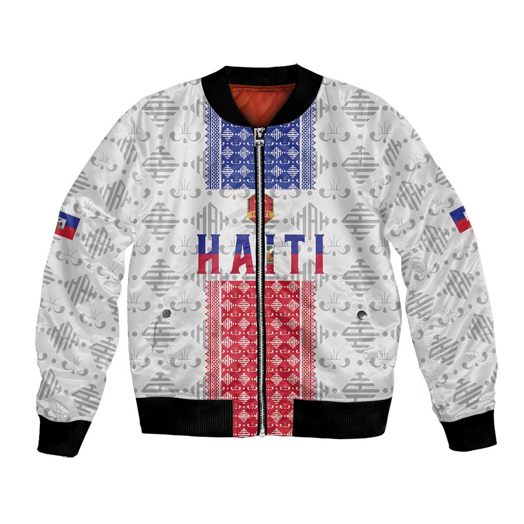 Custom Afro-Haitians Football Bomber Jacket National Flag Design - African Pride