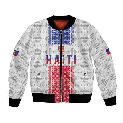 Custom Afro-Haitians Football Bomber Jacket National Flag Design - African Pride