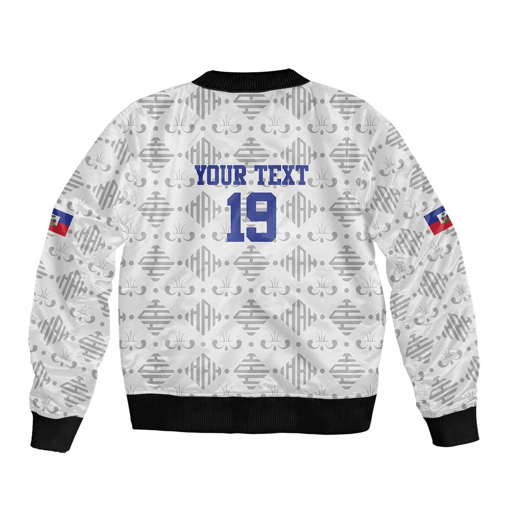 Custom Afro-Haitians Football Bomber Jacket National Flag Design - African Pride