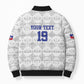 Custom Afro-Haitians Football Bomber Puffer Jacket National Flag Design
