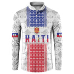 Custom Afro-Haitians Football Button Sweatshirt National Flag Design