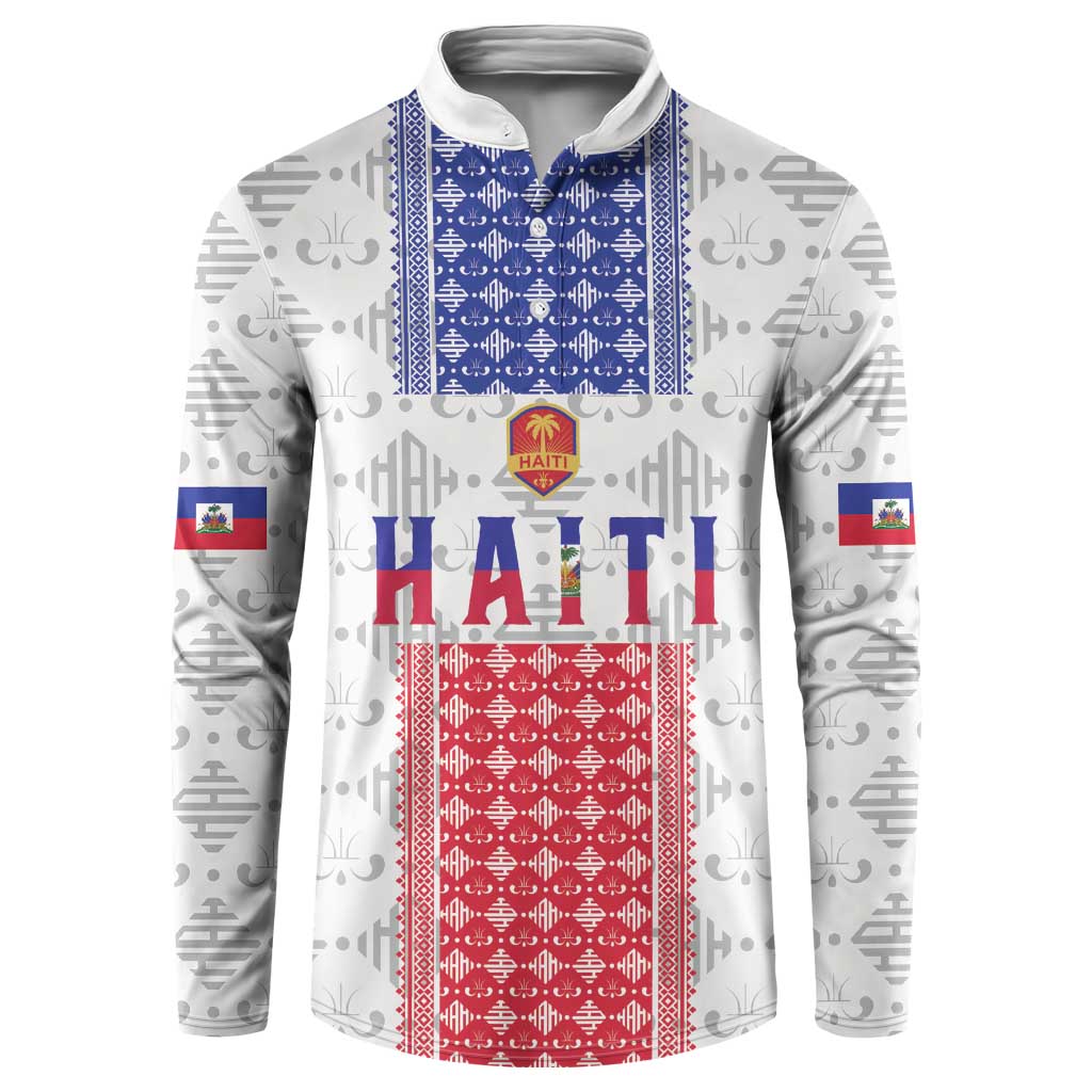 Custom Afro-Haitians Football Button Sweatshirt National Flag Design