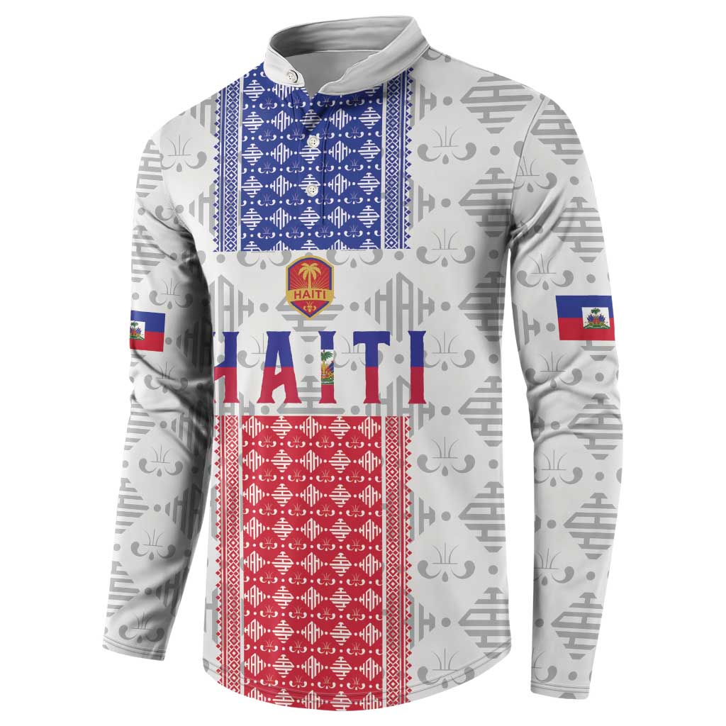Custom Afro-Haitians Football Button Sweatshirt National Flag Design