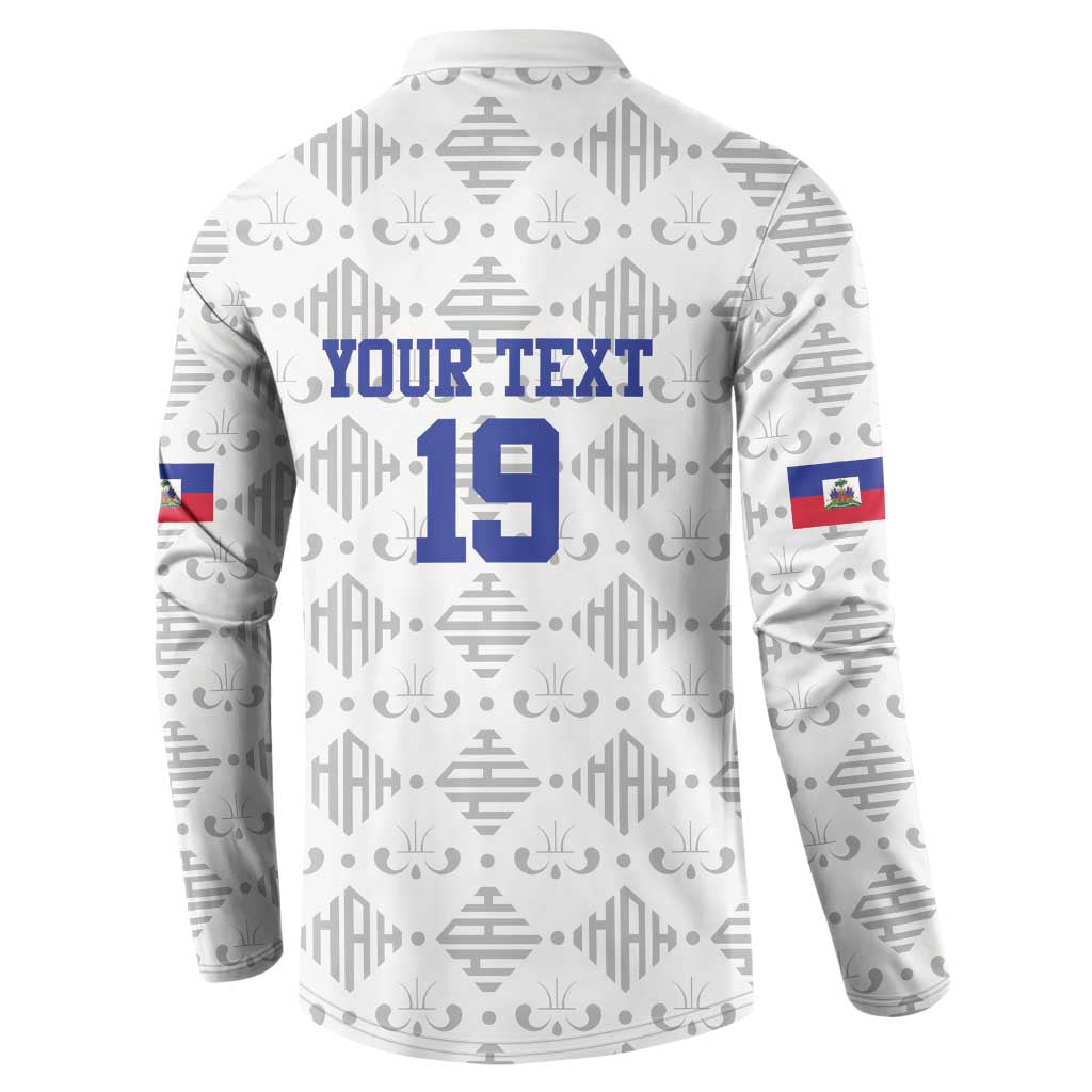 Custom Afro-Haitians Football Button Sweatshirt National Flag Design