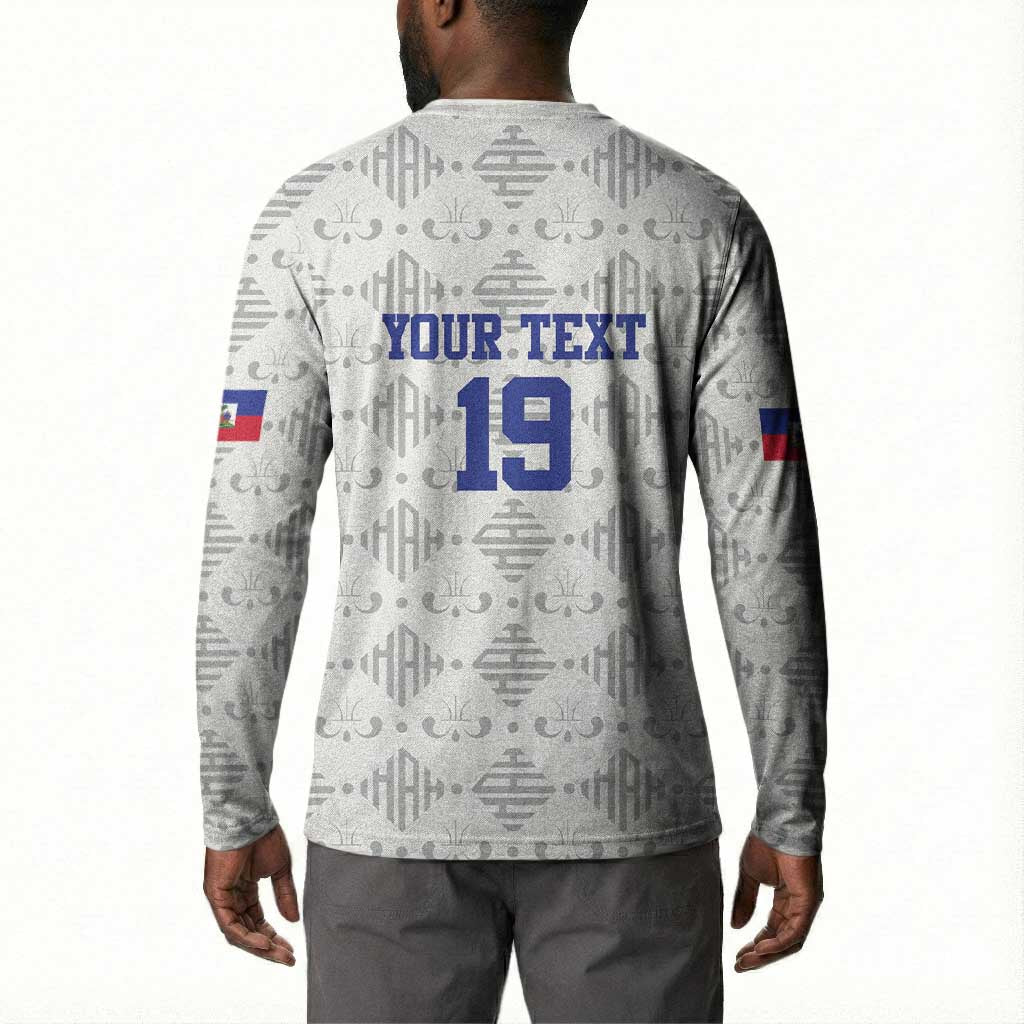 Custom Afro-Haitians Football Button Sweatshirt National Flag Design