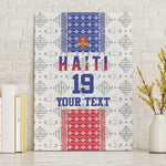 Custom Afro-Haitians Football Canvas Wall Art National Flag Design - African Pride