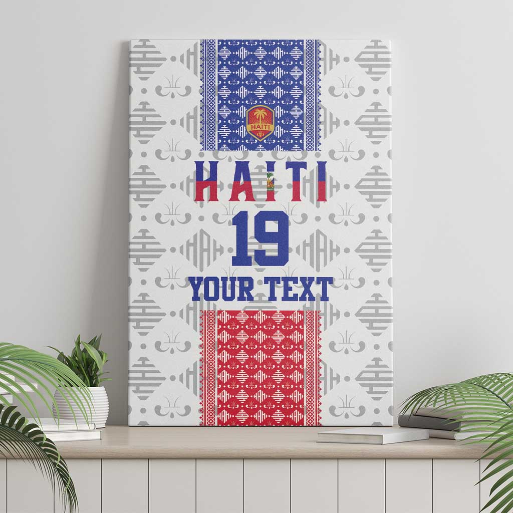 Custom Afro-Haitians Football Canvas Wall Art National Flag Design - African Pride