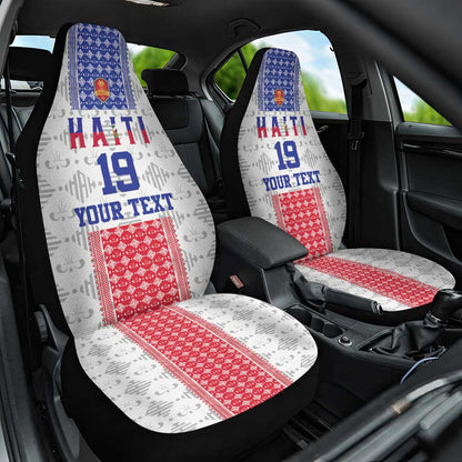 Custom Afro-Haitians Football Car Seat Cover National Flag Design - African Pride