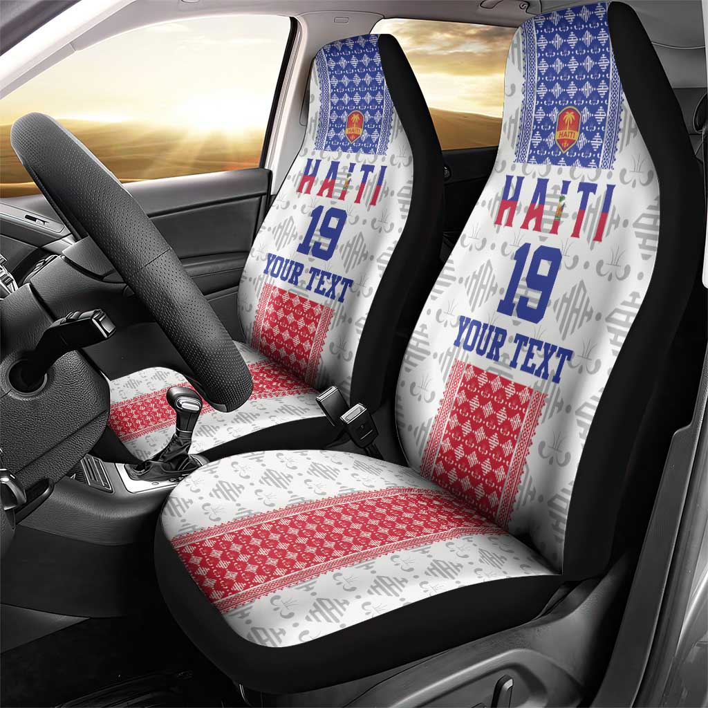 Custom Afro-Haitians Football Car Seat Cover National Flag Design - African Pride