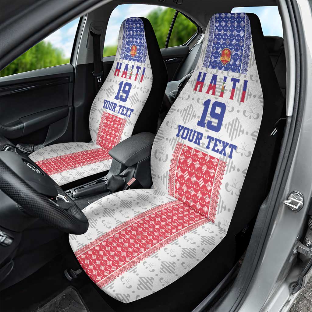 Custom Afro-Haitians Football Car Seat Cover National Flag Design - African Pride