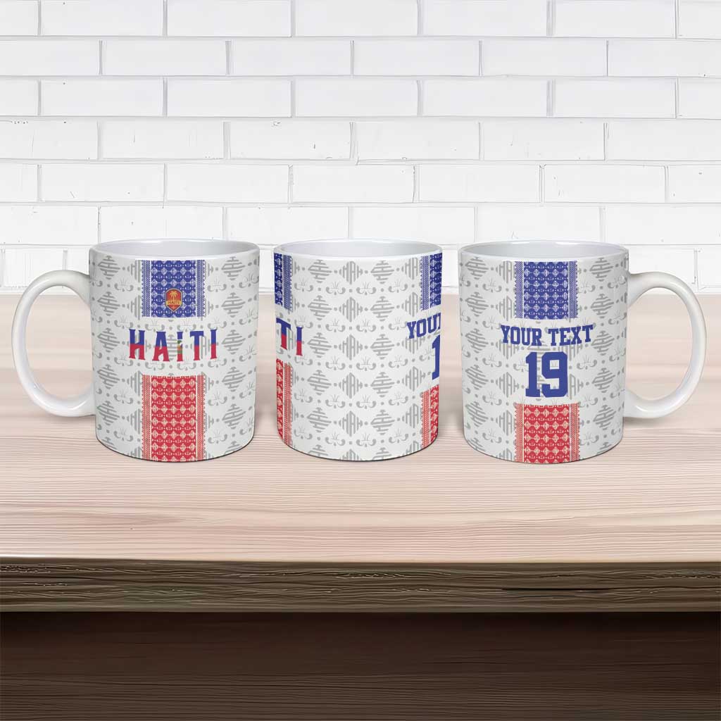 Custom Afro-Haitians Football Ceramic Mug National Flag Design