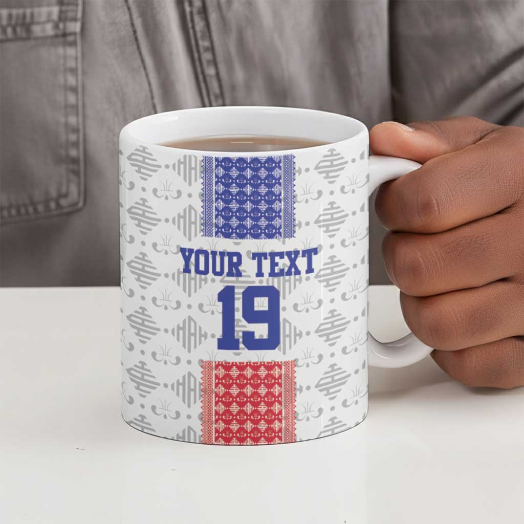 Custom Afro-Haitians Football Ceramic Mug National Flag Design