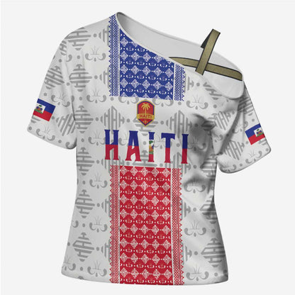 Custom Afro-Haitians Football Cross Shoulder Shirt National Flag Design