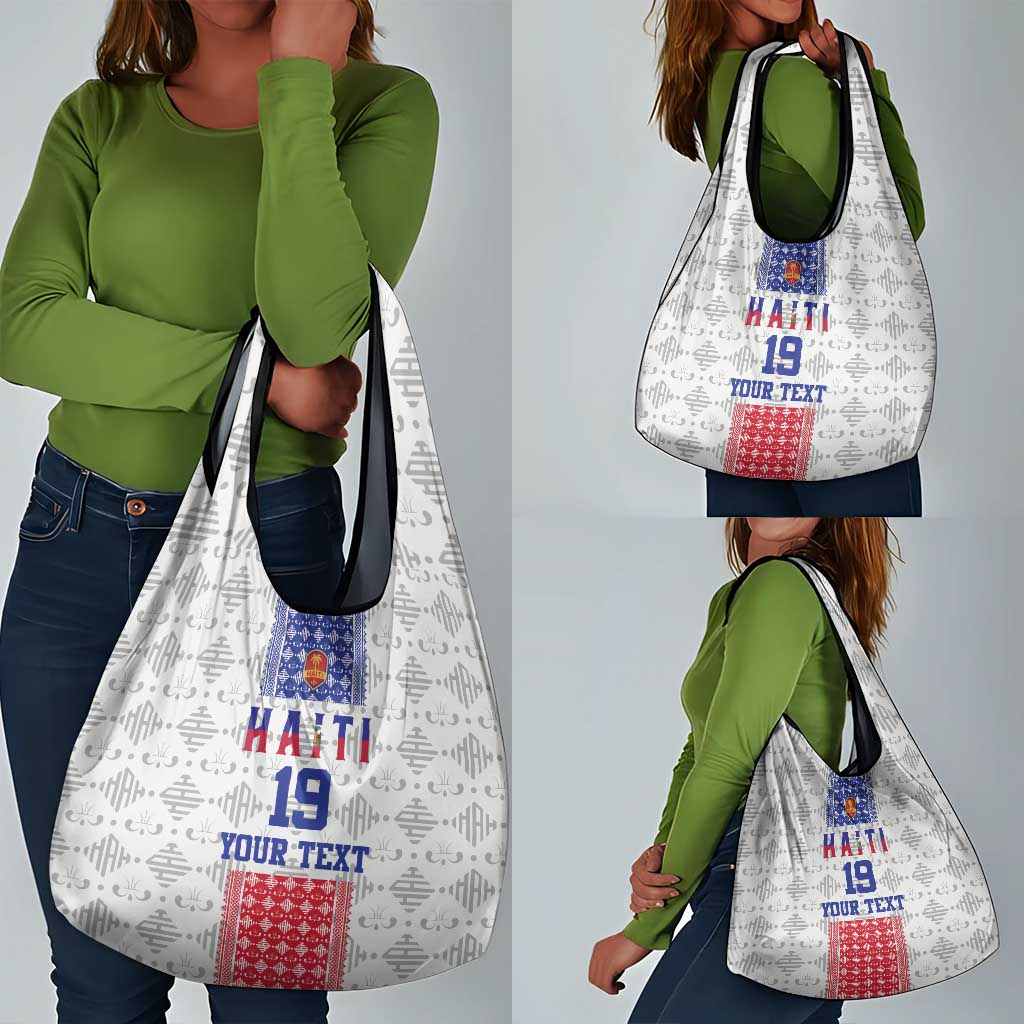 Custom Afro-Haitians Football Grocery Bag National Flag Design - African Pride