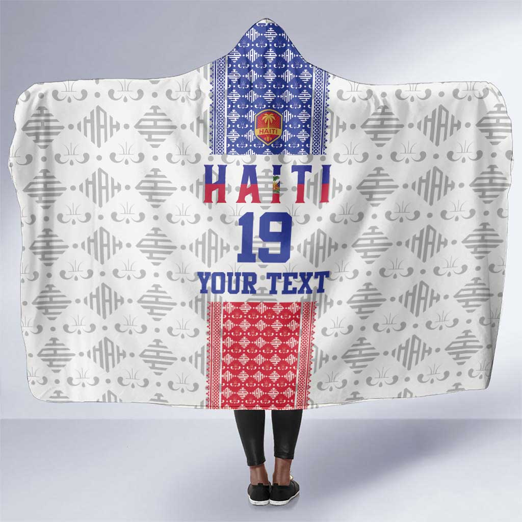 Custom Afro-Haitians Football Hooded Blanket National Flag Design - African Pride