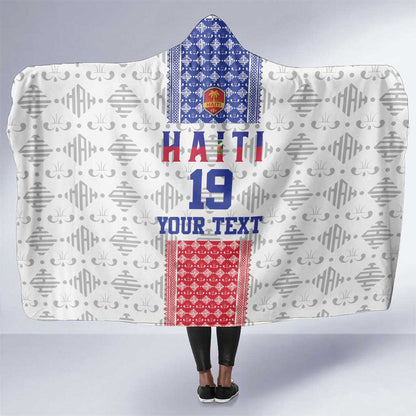 Custom Afro-Haitians Football Hooded Blanket National Flag Design - African Pride