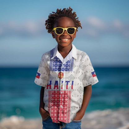 Custom Afro-Haitians Football Kid Hawaiian Shirt National Flag Design LT19