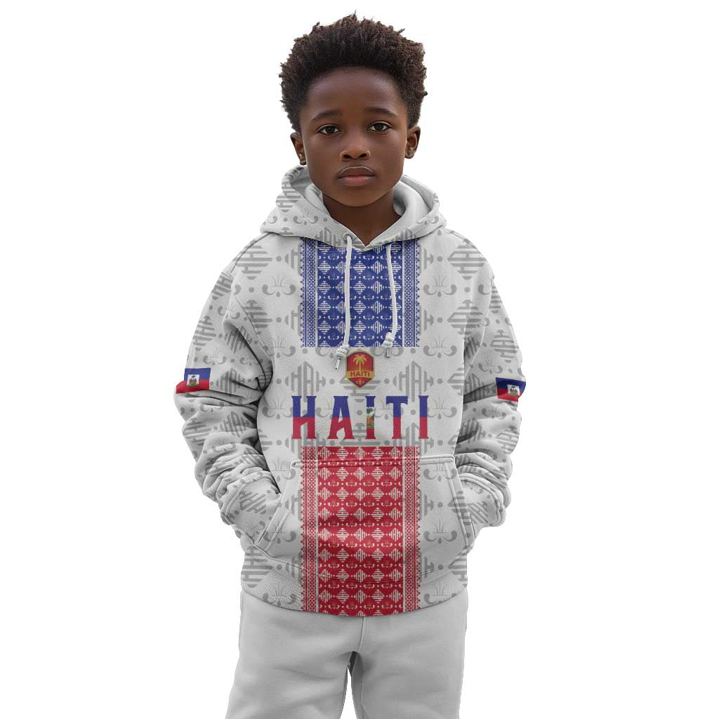 Custom Afro-Haitians Football Kid Hoodie National Flag Design - African Pride