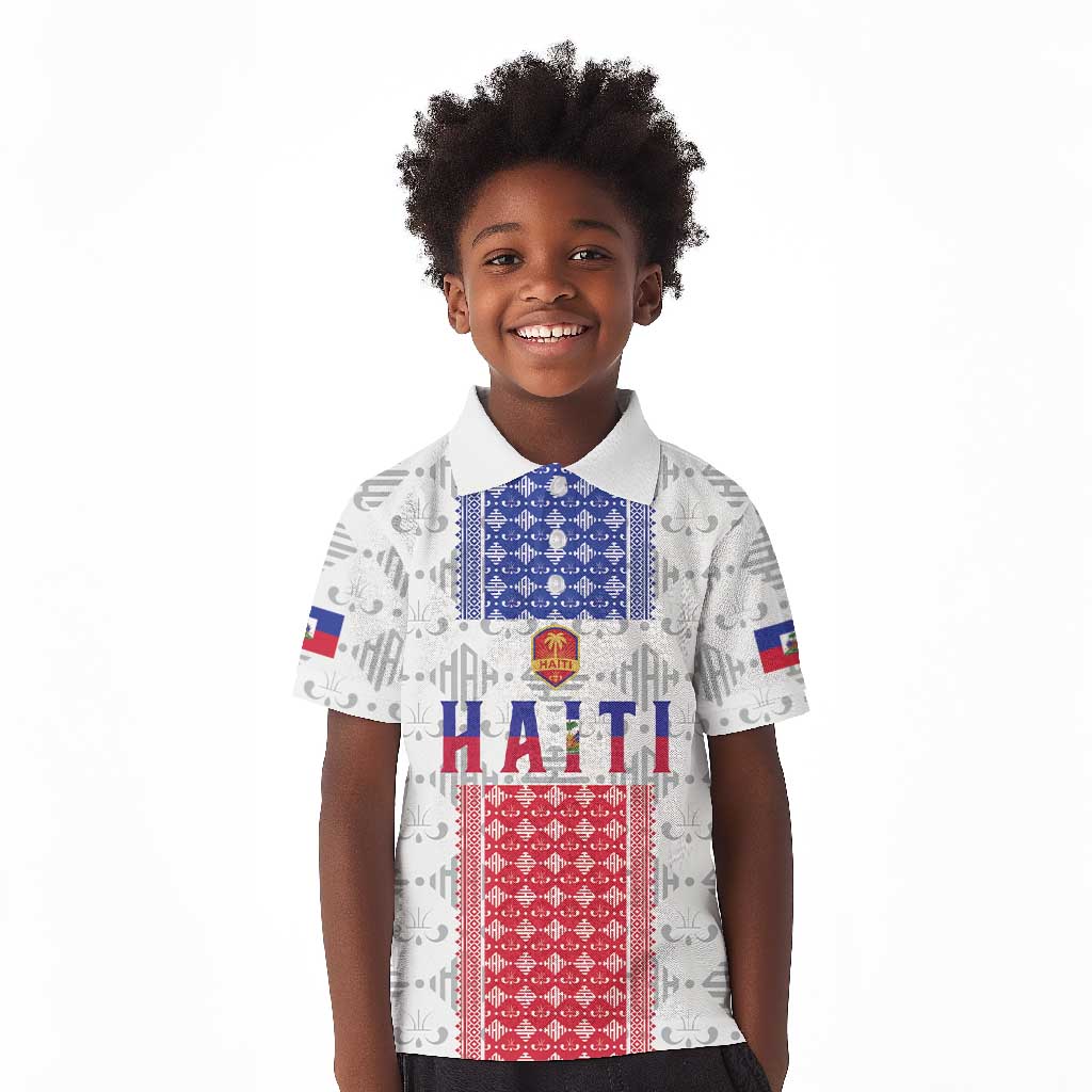 Custom Afro-Haitians Football Kid Polo Shirt National Flag Design LT19