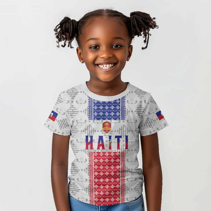 Custom Afro-Haitians Football Kid T shirt National Flag Design LT19