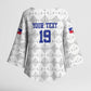 Custom Afro-Haitians Football Kimono Sleeve Blouse National Flag Design