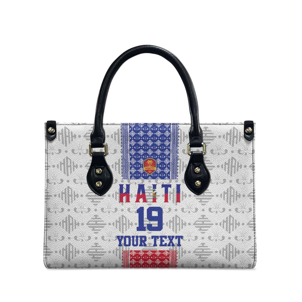 Custom Afro-Haitians Football Leather Bag National Flag Design