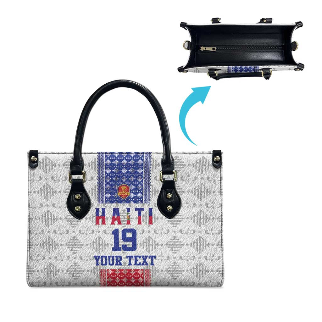 Custom Afro-Haitians Football Leather Bag National Flag Design