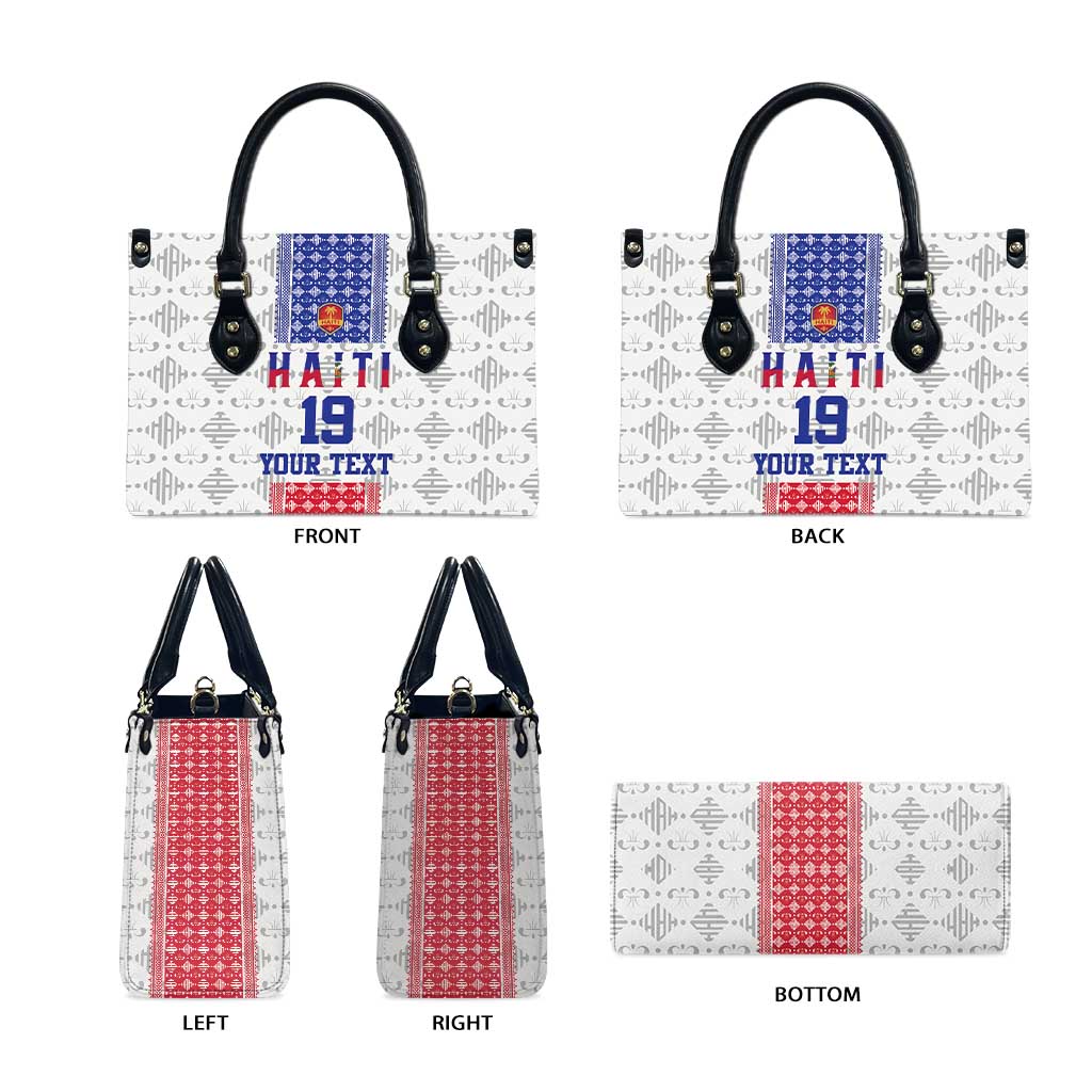 Custom Afro-Haitians Football Leather Bag National Flag Design