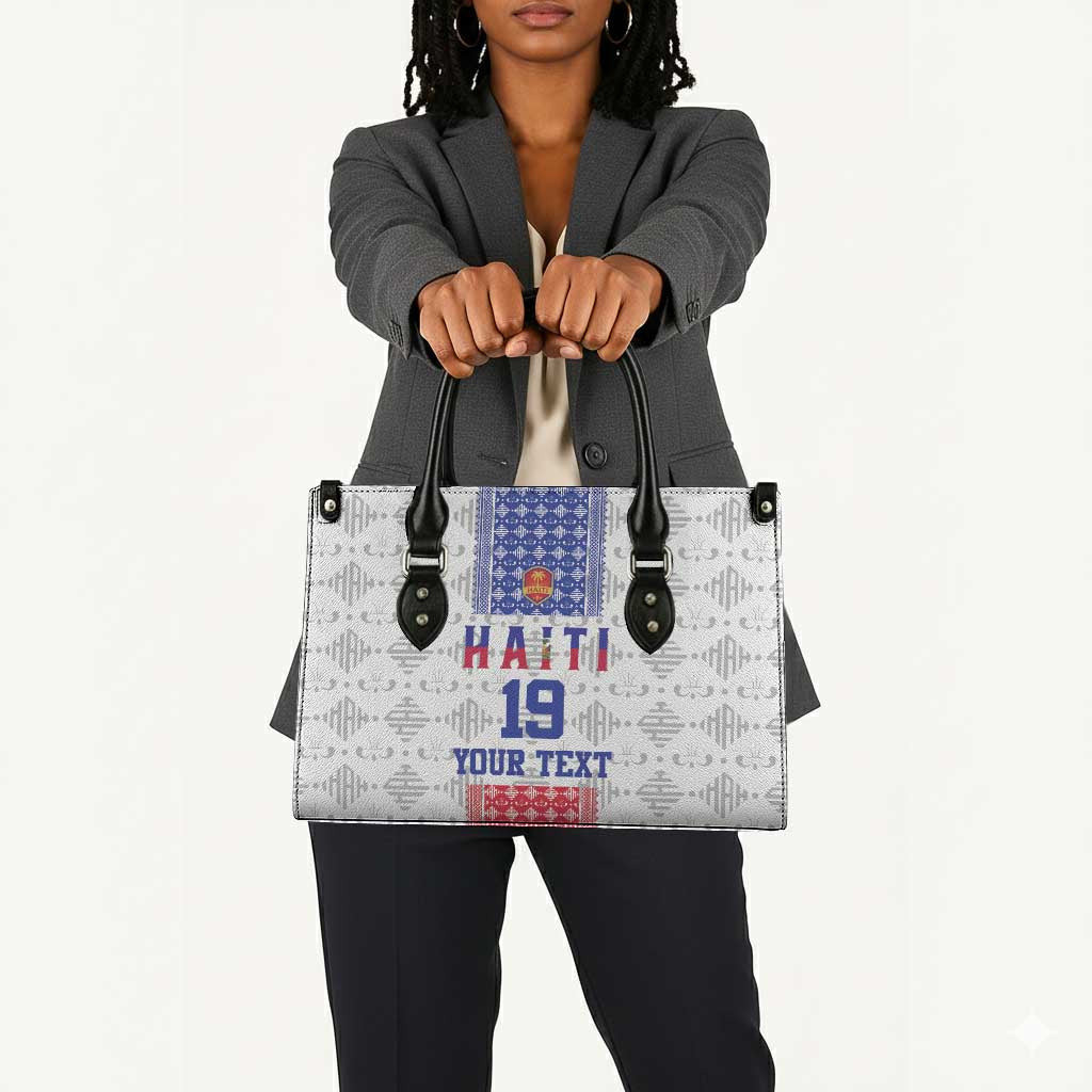 Custom Afro-Haitians Football Leather Bag National Flag Design