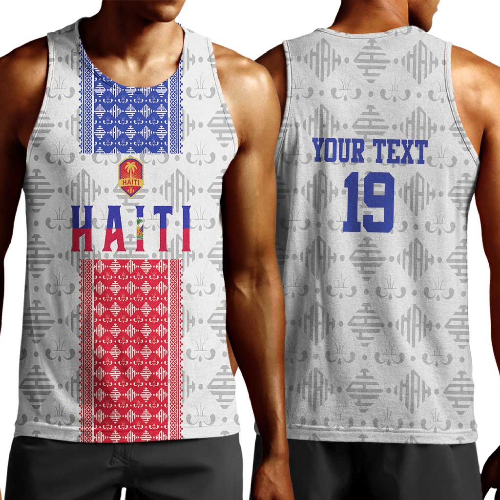 Custom Afro-Haitians Football Men Tank Top National Flag Design - African Pride