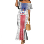 Custom Afro-Haitians Football Mermaid Dress National Flag Design LT19