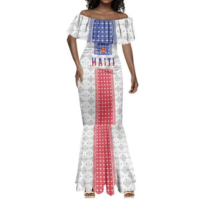 Custom Afro-Haitians Football Mermaid Dress National Flag Design LT19