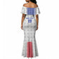 Custom Afro-Haitians Football Mermaid Dress National Flag Design LT19