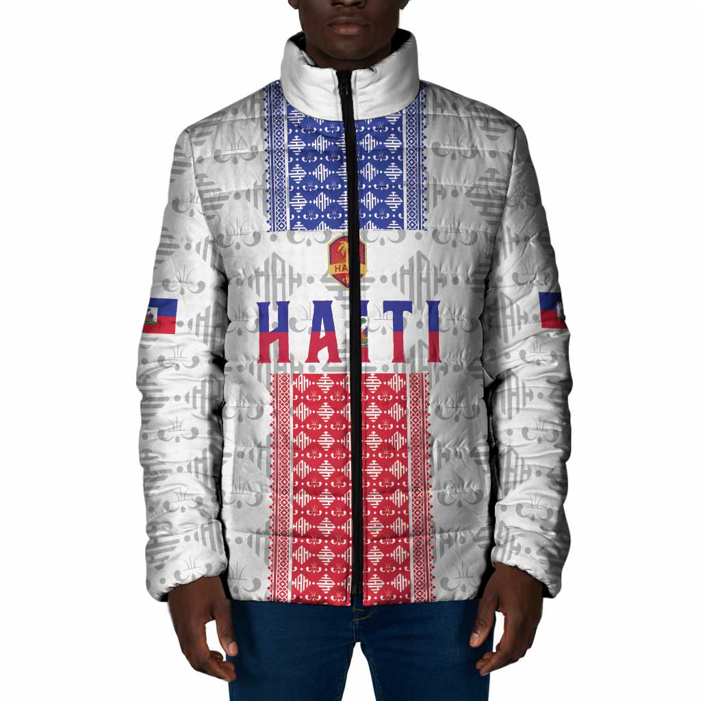Custom Afro-Haitians Football Padded Jacket National Flag Design