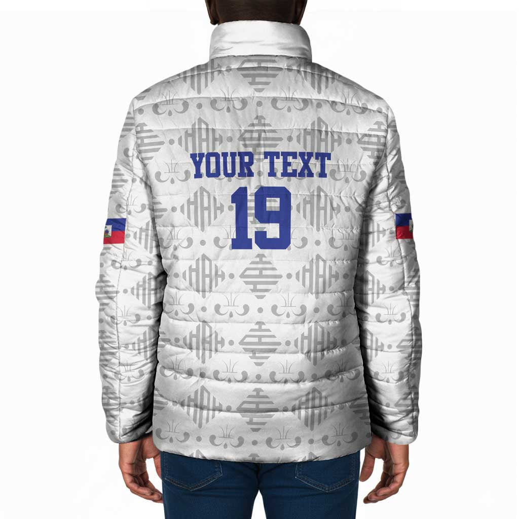 Custom Afro-Haitians Football Padded Jacket National Flag Design