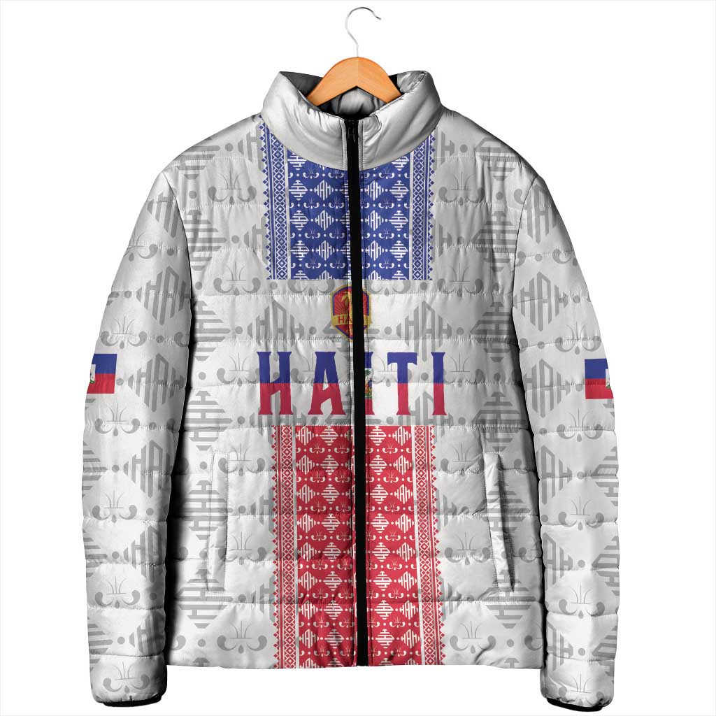 Custom Afro-Haitians Football Padded Jacket National Flag Design