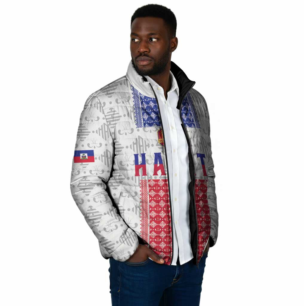 Custom Afro-Haitians Football Padded Jacket National Flag Design