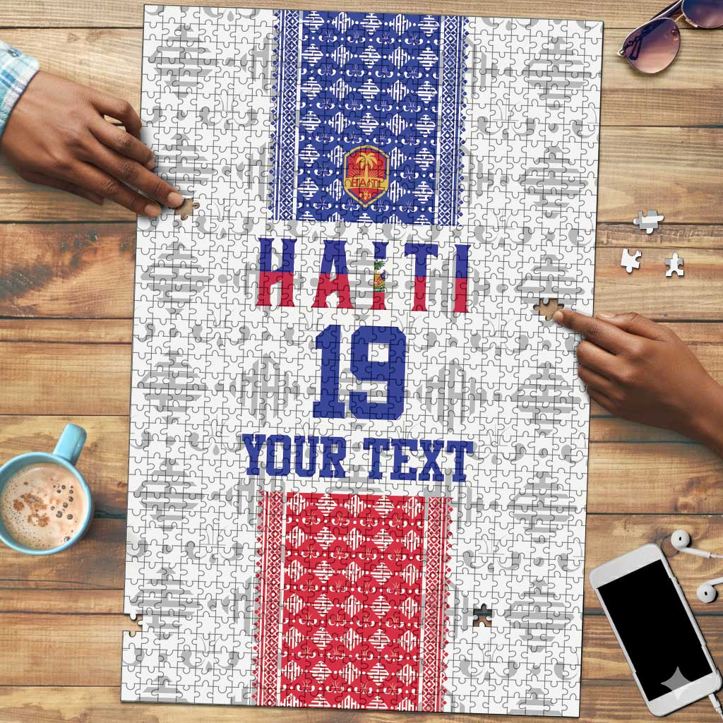 Custom Afro-Haitians Football Puzzle National Flag Design