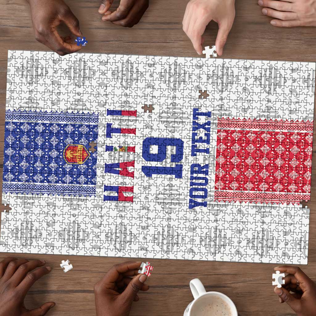 Custom Afro-Haitians Football Puzzle National Flag Design