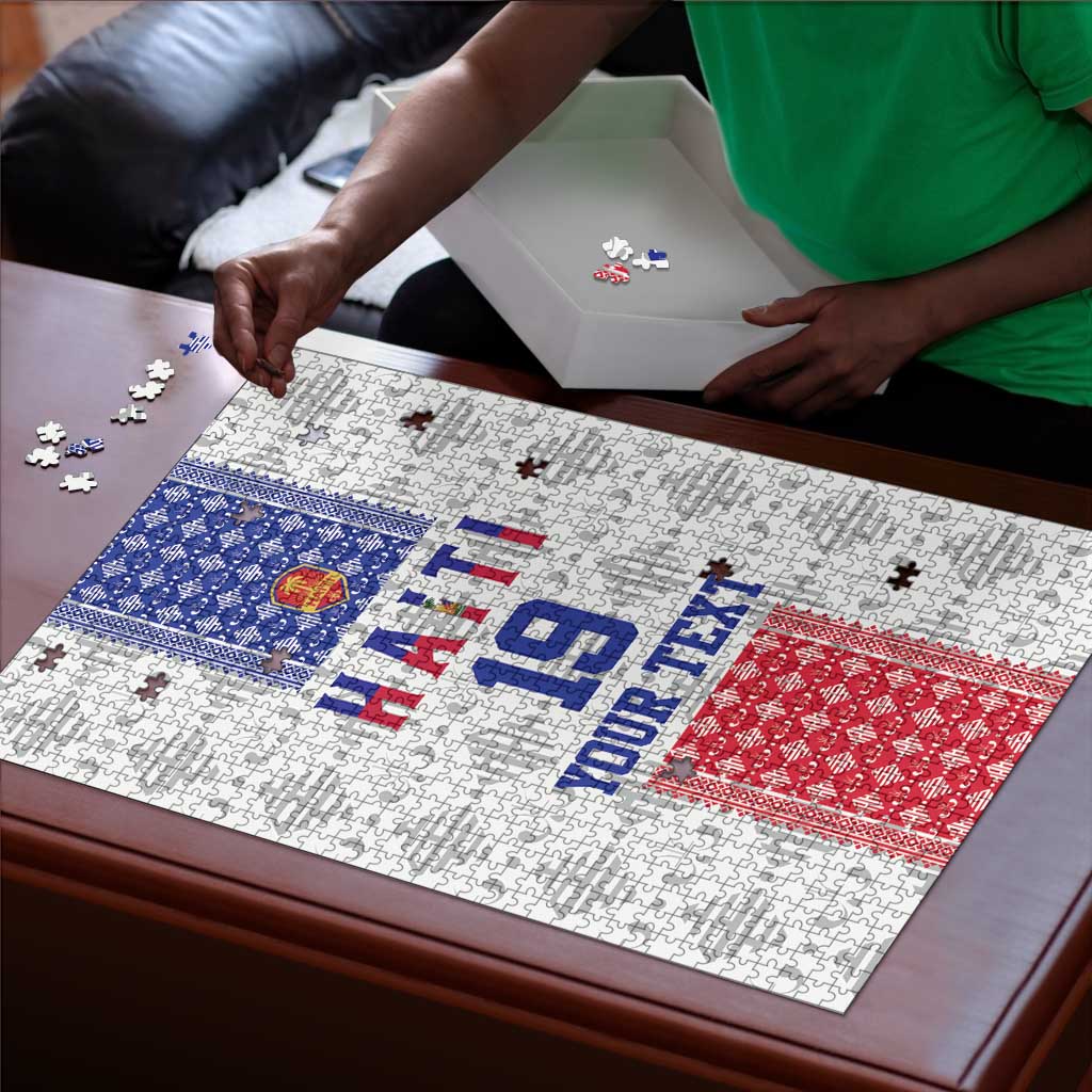 Custom Afro-Haitians Football Puzzle National Flag Design