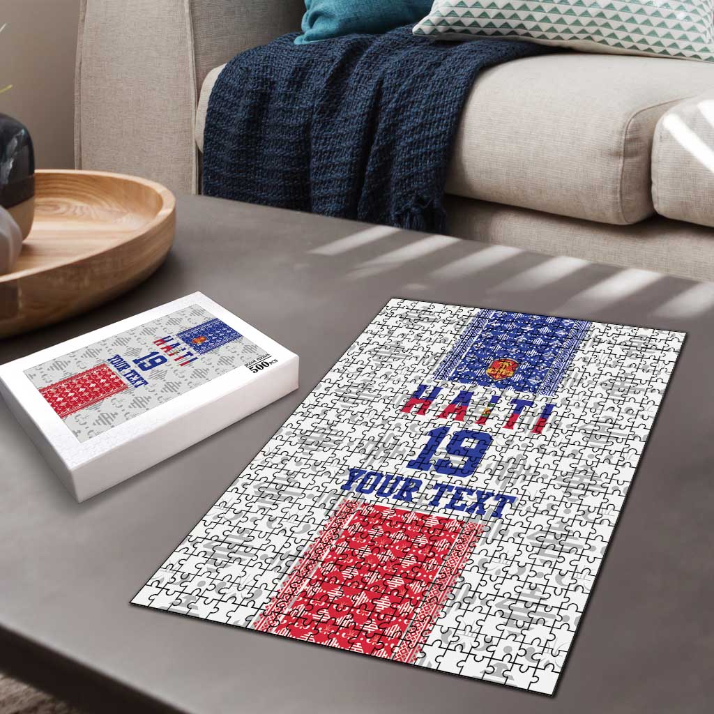 Custom Afro-Haitians Football Puzzle National Flag Design